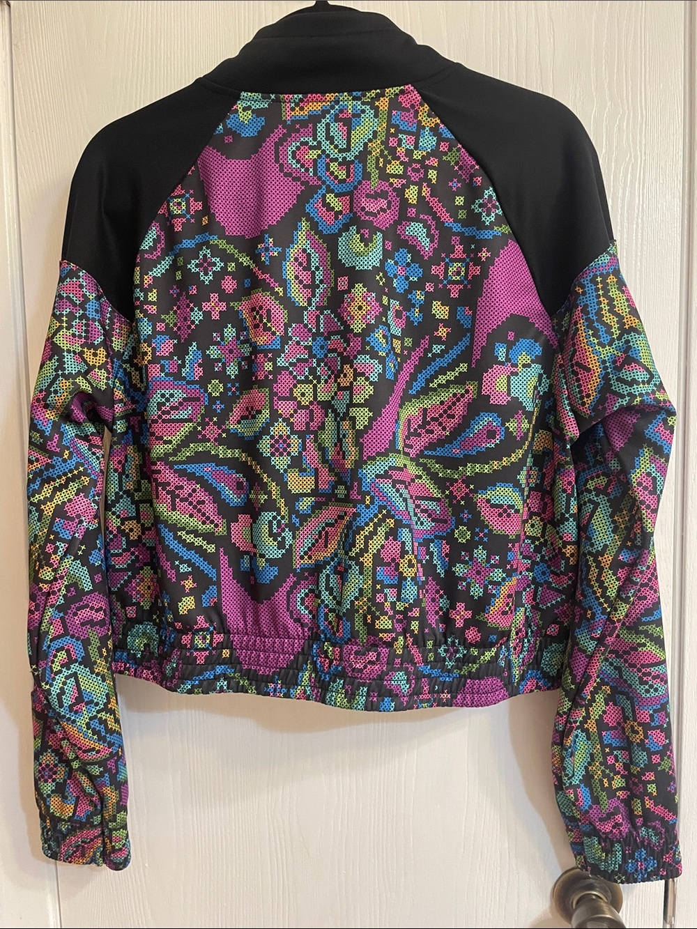 Nike Women's Neon Foral Patterned Zip-Front Track Jacket - Picture 10 of 16